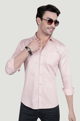 Fionn Pink Cotton Printed Shirt