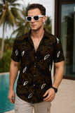 JAGGER BLACK VISCOSE PRINT- RESORT SHIRT