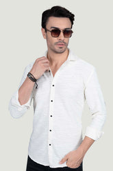 Anton White Knitted Shirt