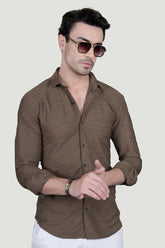 Rafael Brown Knitted Shirt