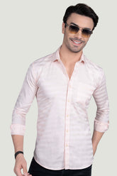 Daniel Pink Cotton Striped Shirt