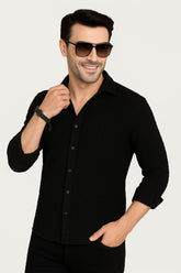 Noir Black Knitted Shirt
