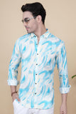 Ruben White Linen Printed Shirt