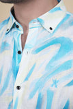 Ruben White Linen Printed Shirt