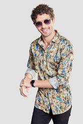 Henrik Yellow Floral Digital Print