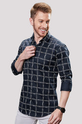 brody-navy-blue-print-check-shirt