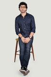classy-danil-navy-blue-floral-cotton-printed-shirt