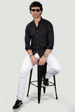 classy-david-black-floral-cotton-printed-shirt