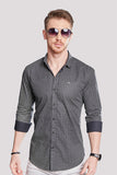 claudio-navy-blue-print-check-shirt