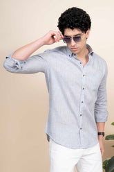 Daniel Grey Pure Linen Shirt Solid