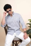Daniel Grey Pure Linen Shirt Solid