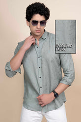 Gavin Green Pure Linen Shirt Jacquard