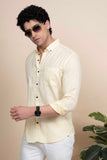 Mason Yellow Pure Linen Shirt Solid