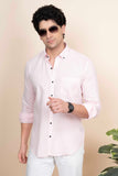 Max Pink Pure Linen Shirt Solid