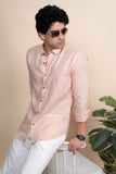 Kyle Pink Pure Linen Shirt Stripes
