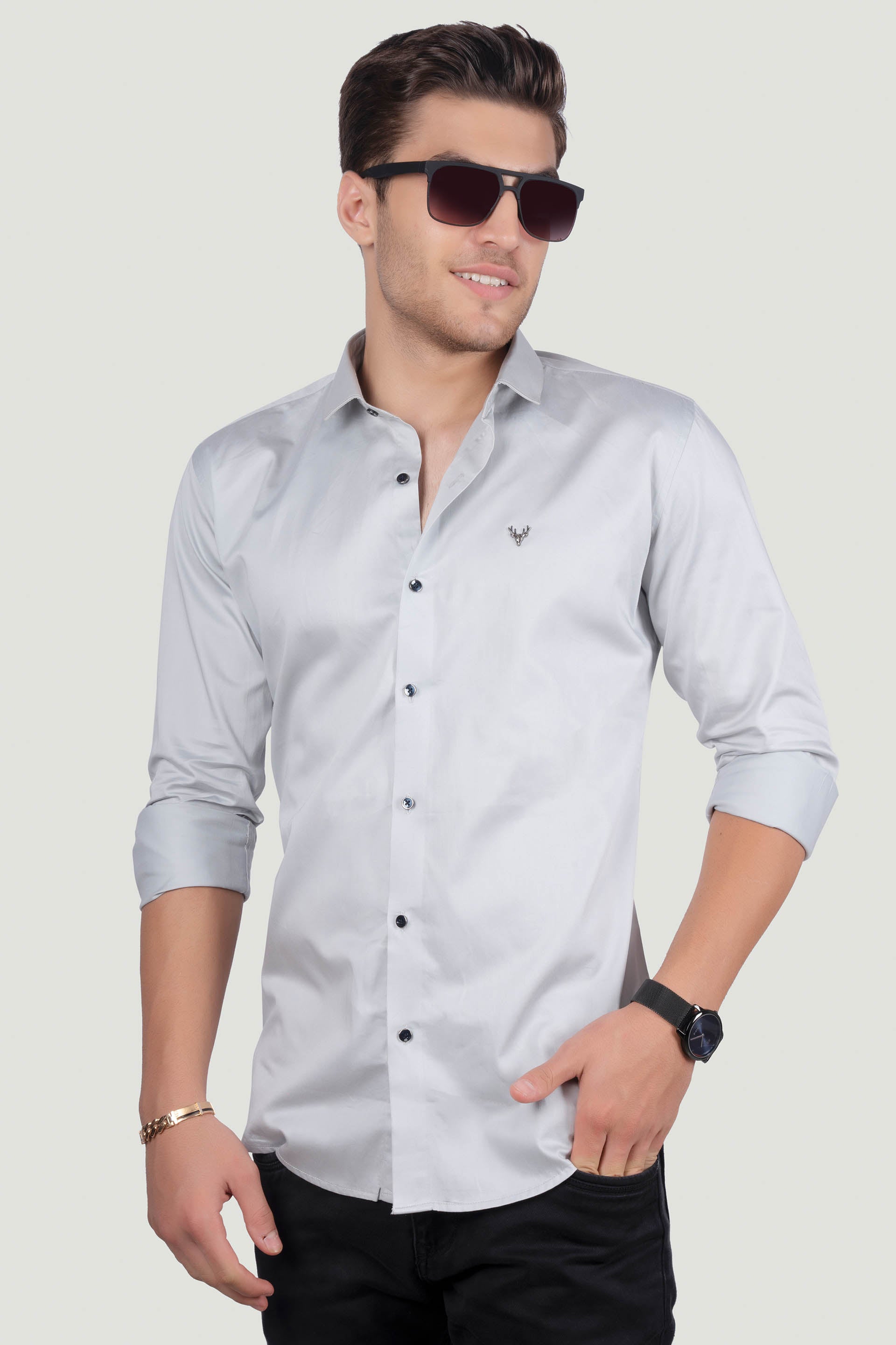 franklin-grey-solid-shirt