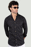 graceful-david-black-floral-cotton-printed-shirt