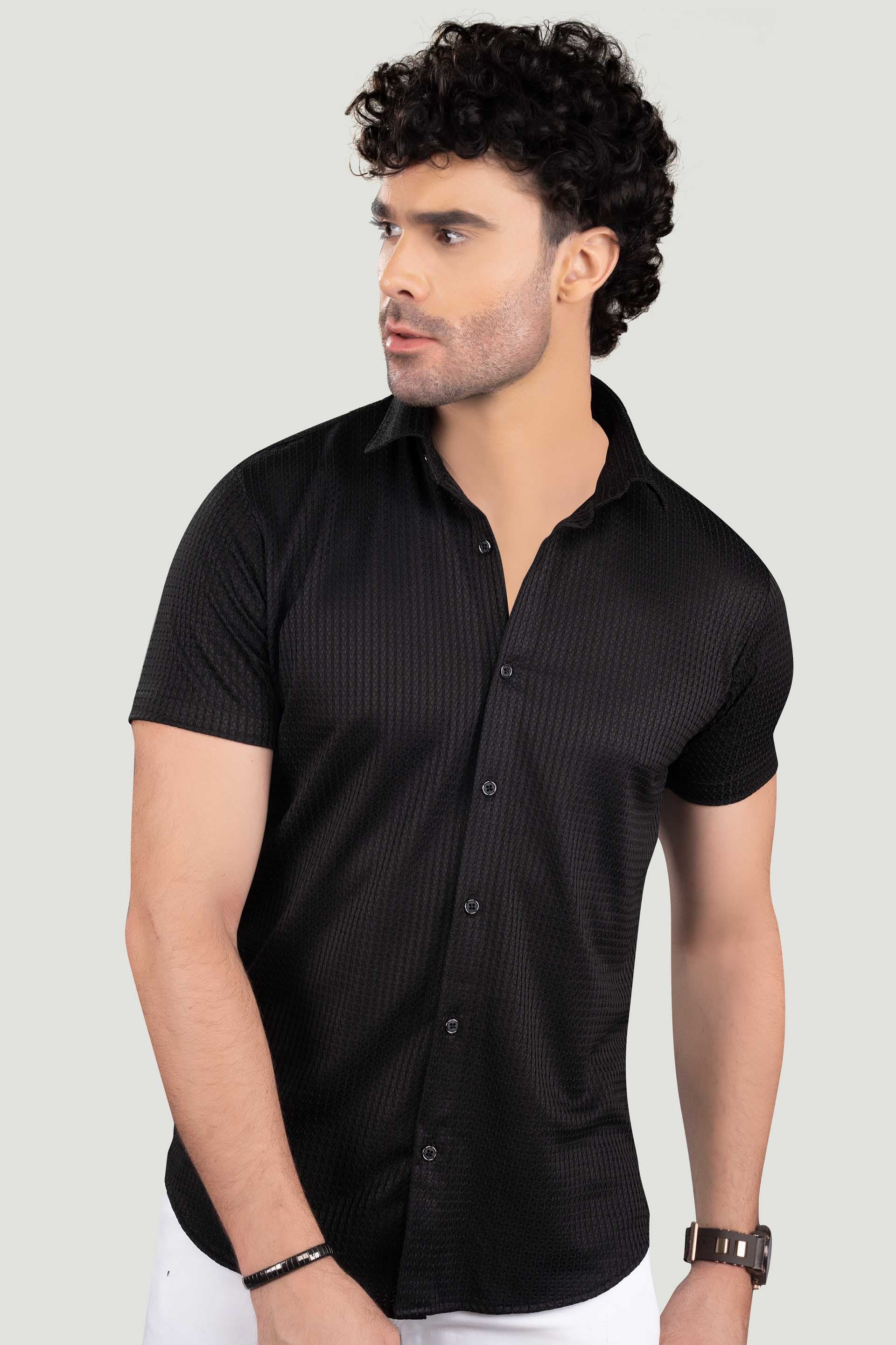 henry-black-lycra-knitted-resort-shirt