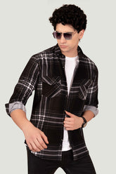 john-black-checks-corduroy-shirt
