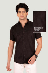 oliver-black-textured-solid-shirt