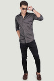 style-gaspare-black-solid-shirt