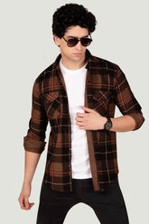 thomas-brown-checks-corduroy-shirt