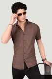 vibrant-carter-brown-textured-solid-shirt