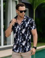 Harlan Blue Viscose Print - Resort Shirt