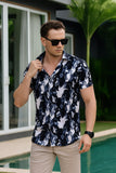 Harlan Blue Viscose Print - Resort Shirt