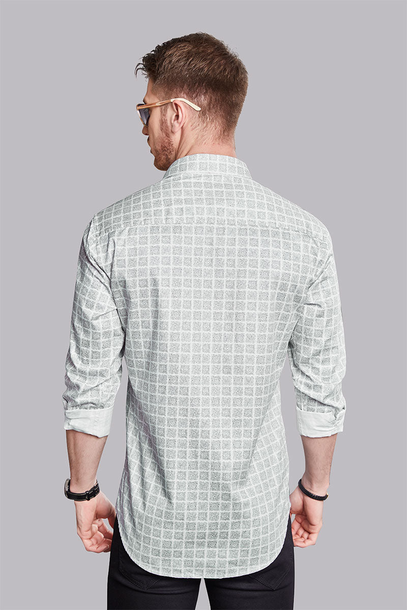 Jovan Grey Checkered  Print