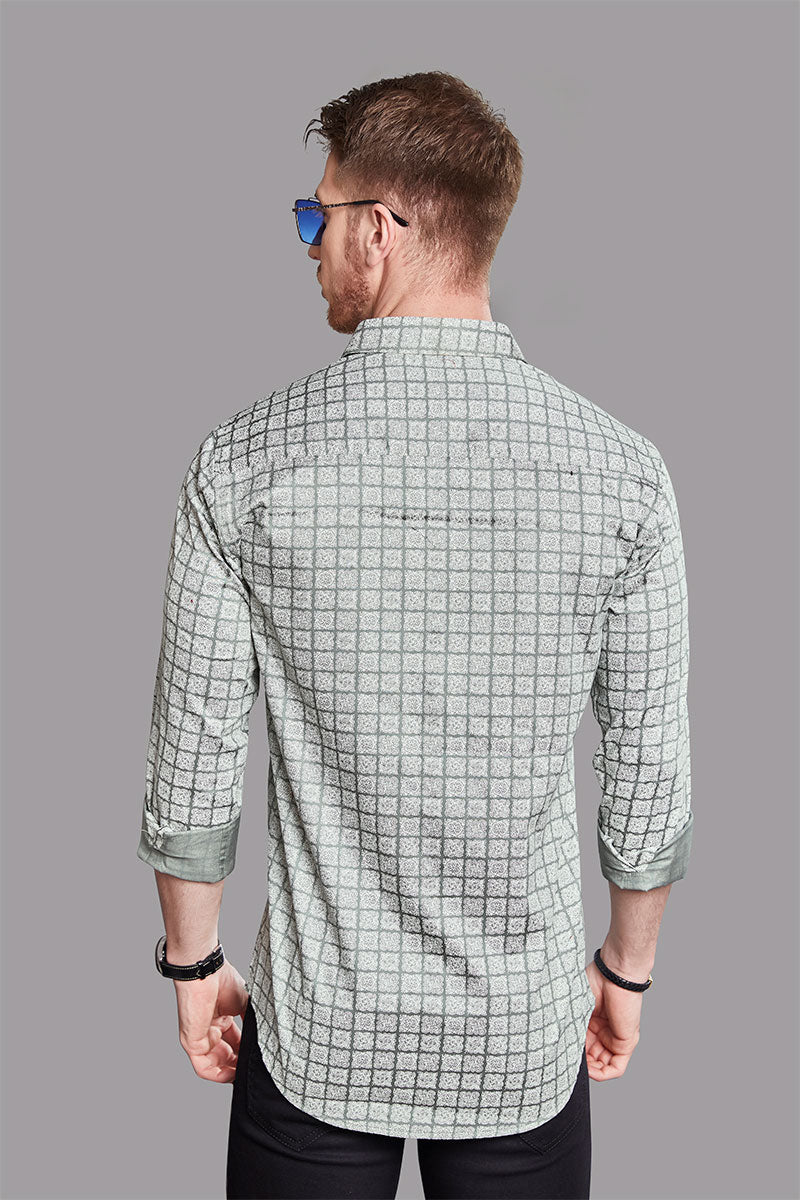 Bruno Green Checkered Print