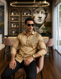 Girac Gold Cottton Solid Shirt