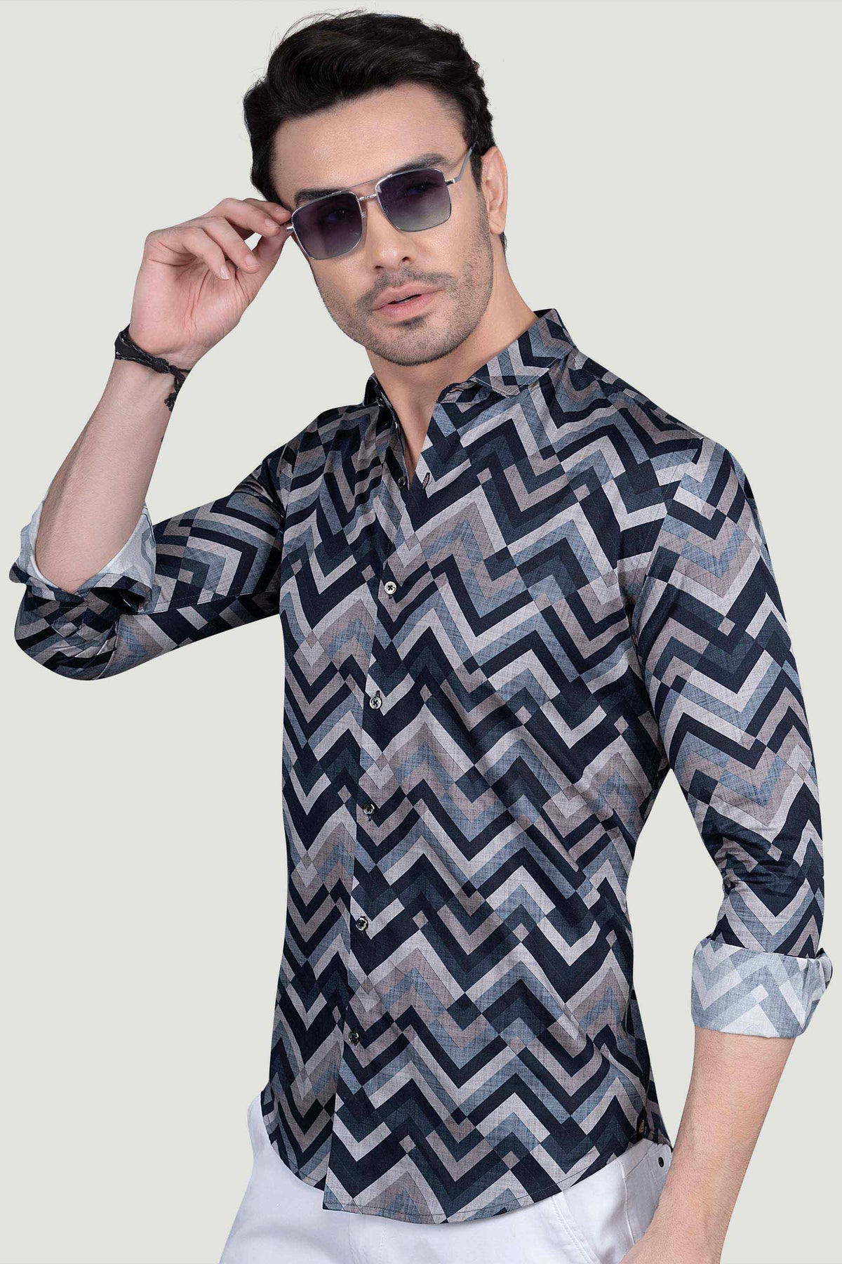 Soren Multi Giza Cotton Printed Shirt