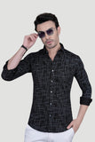 Julien Black Cotton Printed Shirt