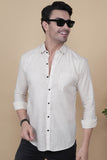 Naty Cream Linen Solid Shirt