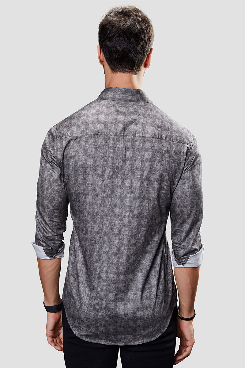 Devonte Grey Checkered Print