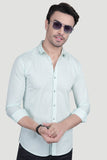 Rainer White Cotton Printed Shirt