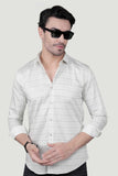 Nikon Cream Cotton Printed Shirt