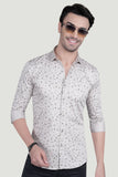 Milan Grey Cotton Printed Shirt