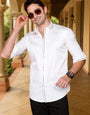 Glacier Gold Foiled Party Wear Shirt