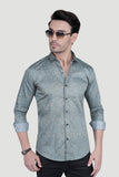 Casper Grey Cotton Printed Shirt