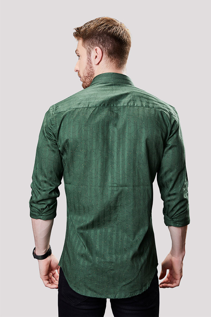 Murphy Green Stripe Print