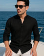 Carlos Black Linen Solid Shirt