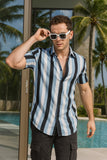 Nixon Sky Blue Viscose Print - Resort Shirt