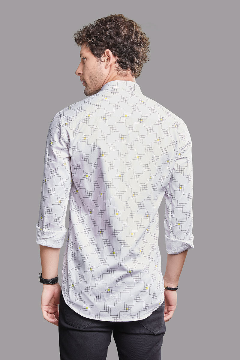 Marko White Geometric Print