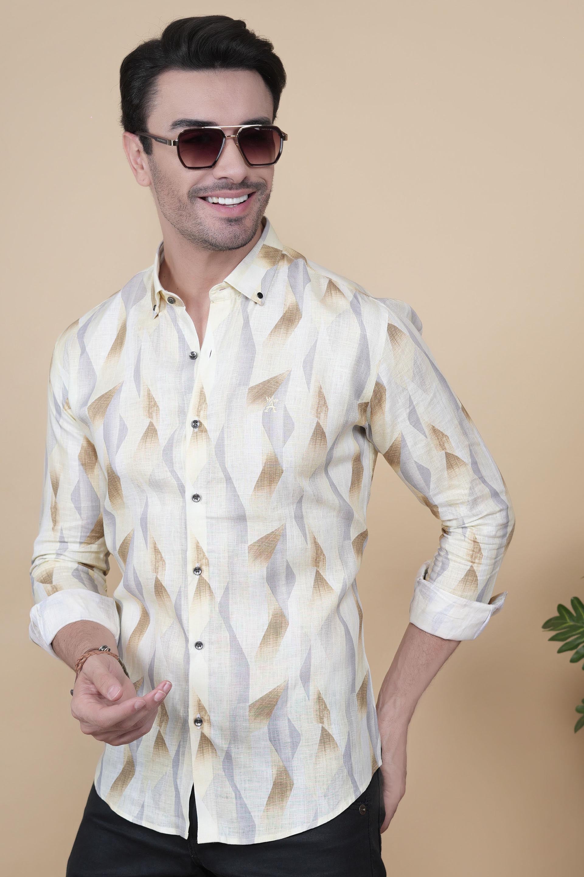 Marius Multi Linen Printed Shirt