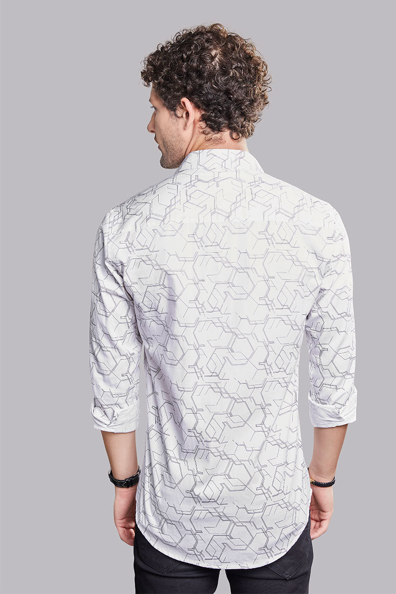 Davide White Minimalistic / Geometric Print