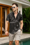 BROCK BLACK VISCOSE PRINT- RESORT SHIRT