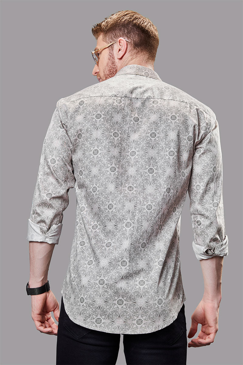 Simon Grey Paisley Print