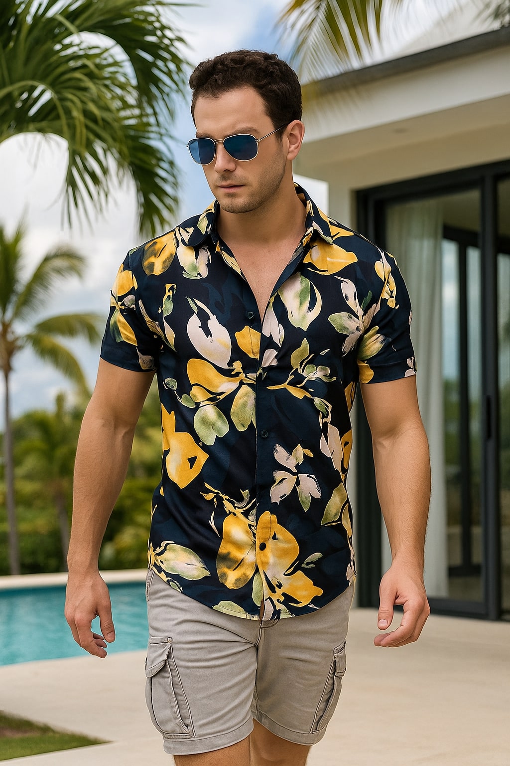 Alvin Multi Viscose Print -  Resort Shirt